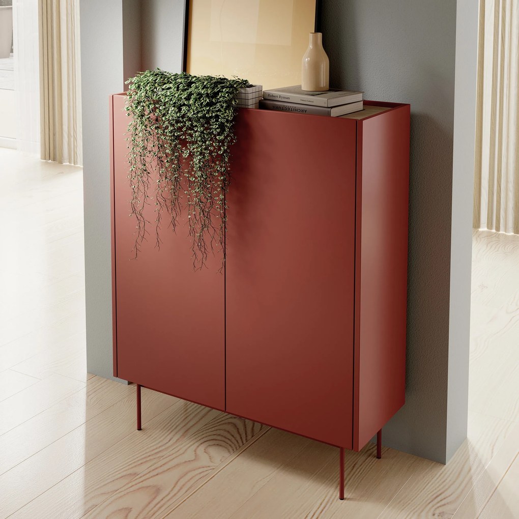 Komoda COLORE 97 cm do Salonu Sypialni Odcienie czerwieni