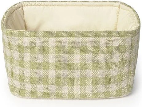 Jasnozielony tekstylny dziecięcy kosz na zabawki 30x20x20 cm Swan Matcha – Lorena Canals