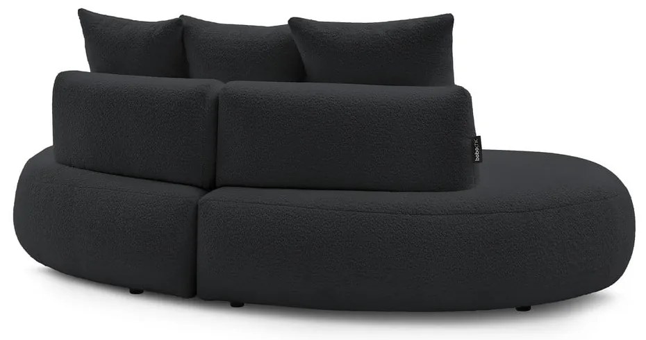 Ciemnoszara sofa z materiału bouclé 260 cm Saint-Germain – Bobochic Paris
