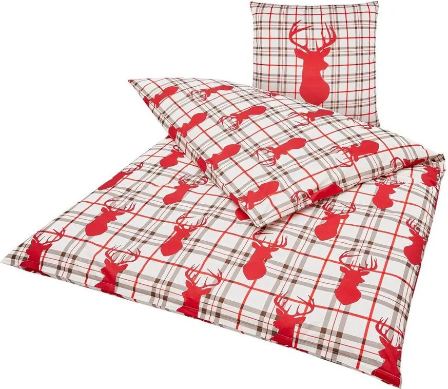 PrzytulneMieszkanie.pl PrzytulneMieszkanie.pl Pościel z bawełny Renforcé KITZBUHL wzorzysta Rozmiar pościeli: 80 x 80 cm | 135 x 200 cm