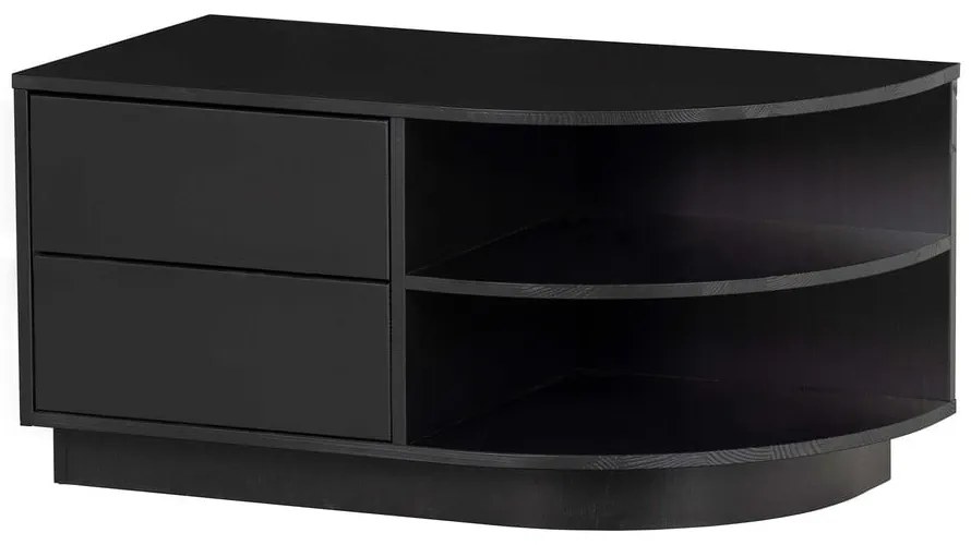 Czarna modułowa szafka pod TV z litego drewna sosnowego 78x40 cm Finca – WOOOD