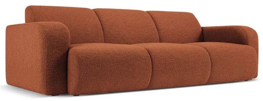 Brązowa sofa z materiału bouclé 235 cm Molino – Micadoni Home