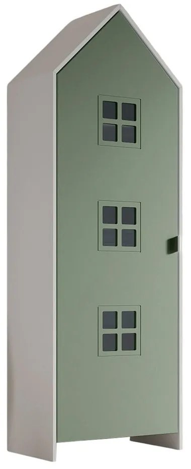 Biała/zielona szafa dziecięca 58x172x37 cm Casami Bruges – Vipack