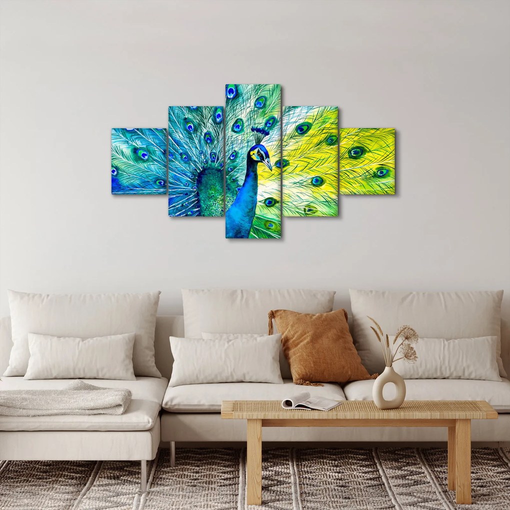 Obraz pawia (125x70 cm)