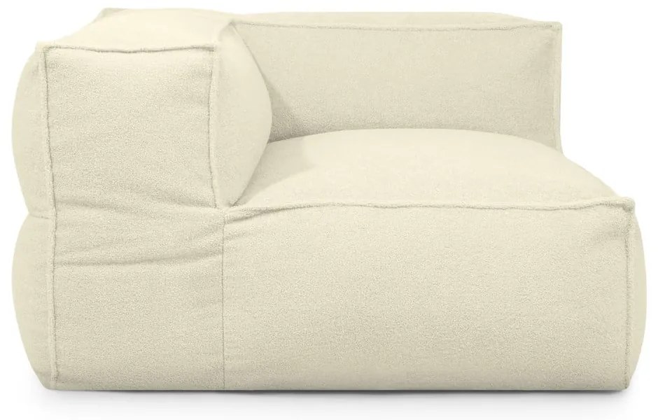 Kremowy worek do siedzenia z materiału bouclé Mass Corner 125 Left – SLOWDOWN