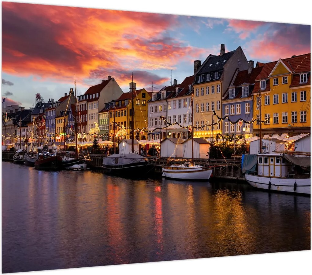Obraz - Nyhavn, Kopenhaga (70x50 cm)