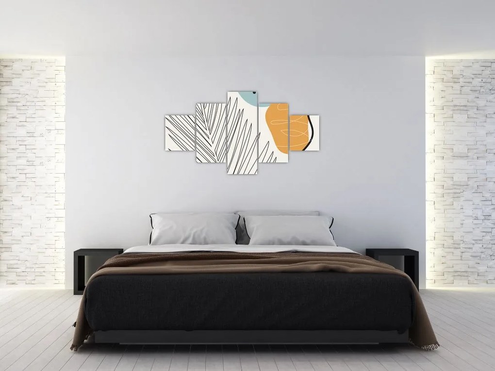 Obraz - ilustracja liścia (125x70 cm)