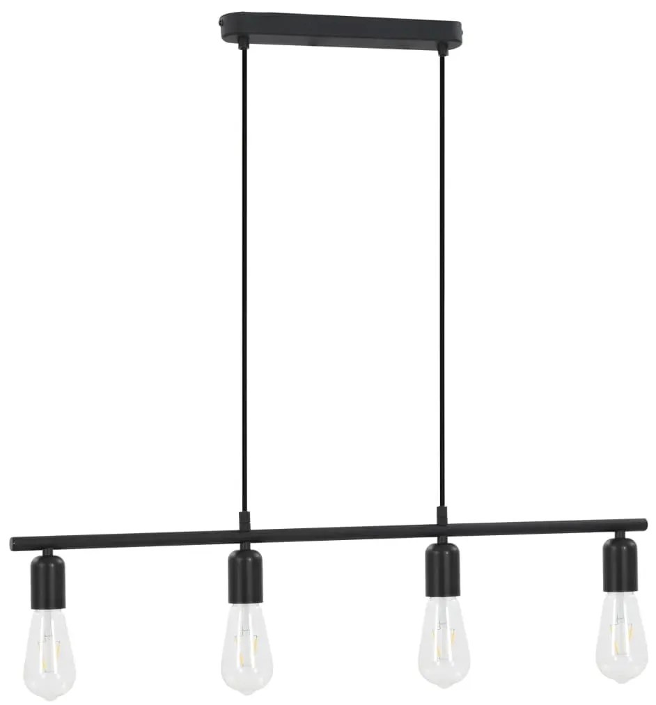 Czarna regulowana lampa wisząca z żarówkami Z2-T47