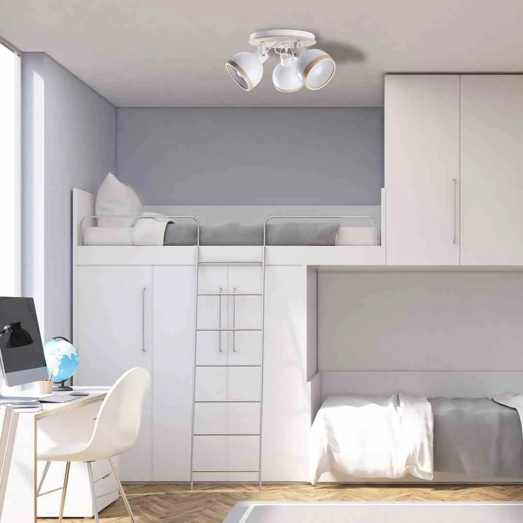Lampa sufitowa OVAL WHITE 3xE27 na kole