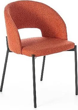 Greta - pomarańczowe krzesło materiałowe 2 szt.