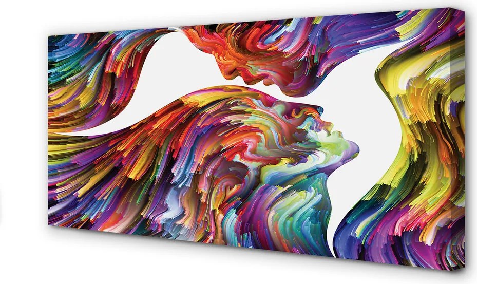 Zdjęcie na płótnie Kolorowy Obraz Twarzy