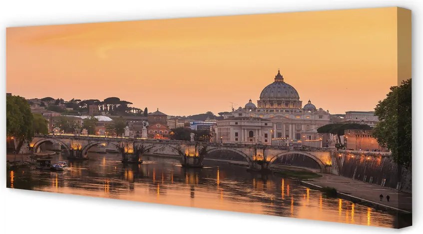 Zdjęcie na płótnie Zachód Słońca nad Rzymskimi Mostami