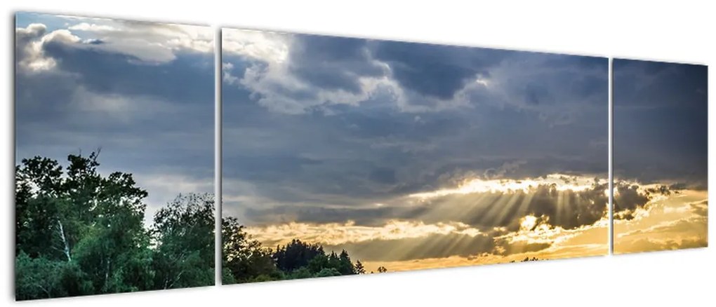 Obraz krajobraz z promieniami (170x50 cm)