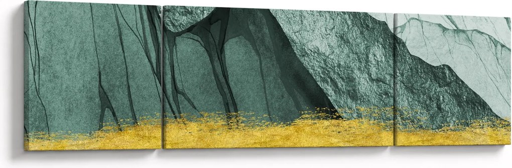 Obraz - Emerald Mountains N⁰2 (170x50 cm)