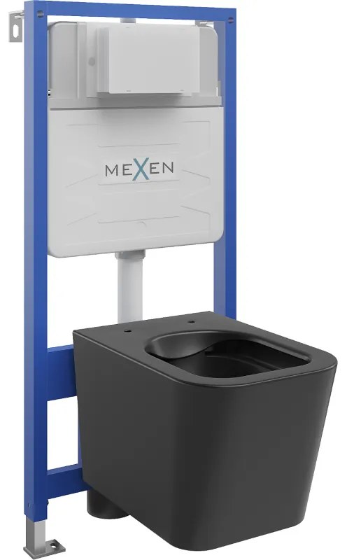 Mexen zestaw podtynkowy WC stelaż Fenix Slim z miską WC Teo, czarny mat - 6103385XX85