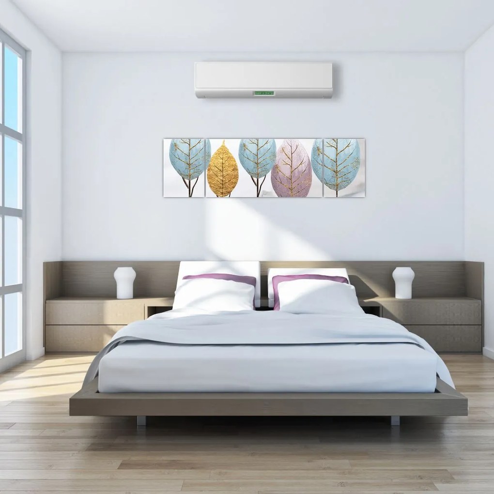 Obraz - Designowe drzewa (170x50 cm)