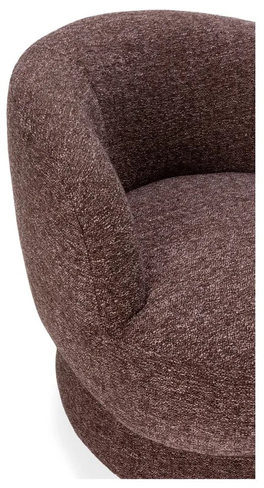 Fioletowy/brązowy obrotowy fotel Dali – MOME