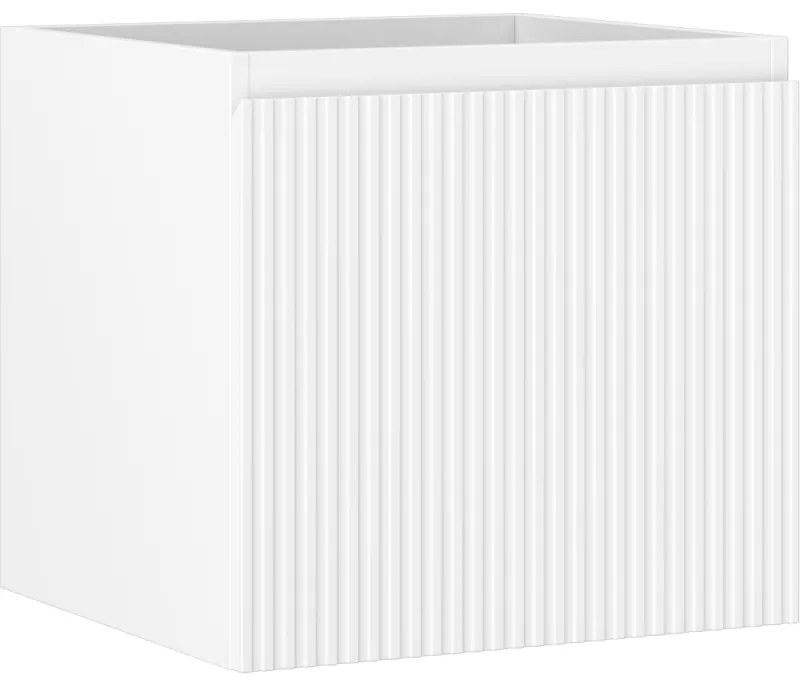 Mexen Rivel szafka łazienkowa podumywalkowa 50 cm, 1 szuflada, ryflowana , biała mat - 91A20-05047-1-BF01