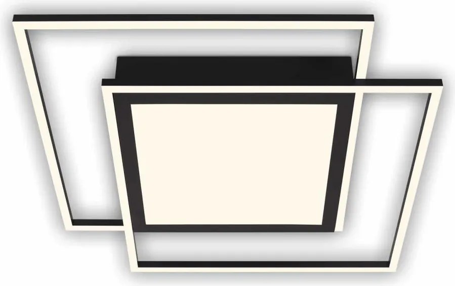 Brilo - Plafon LED 2xLED/16W/230V + LED/19W 51,5x51,5 cm czarny