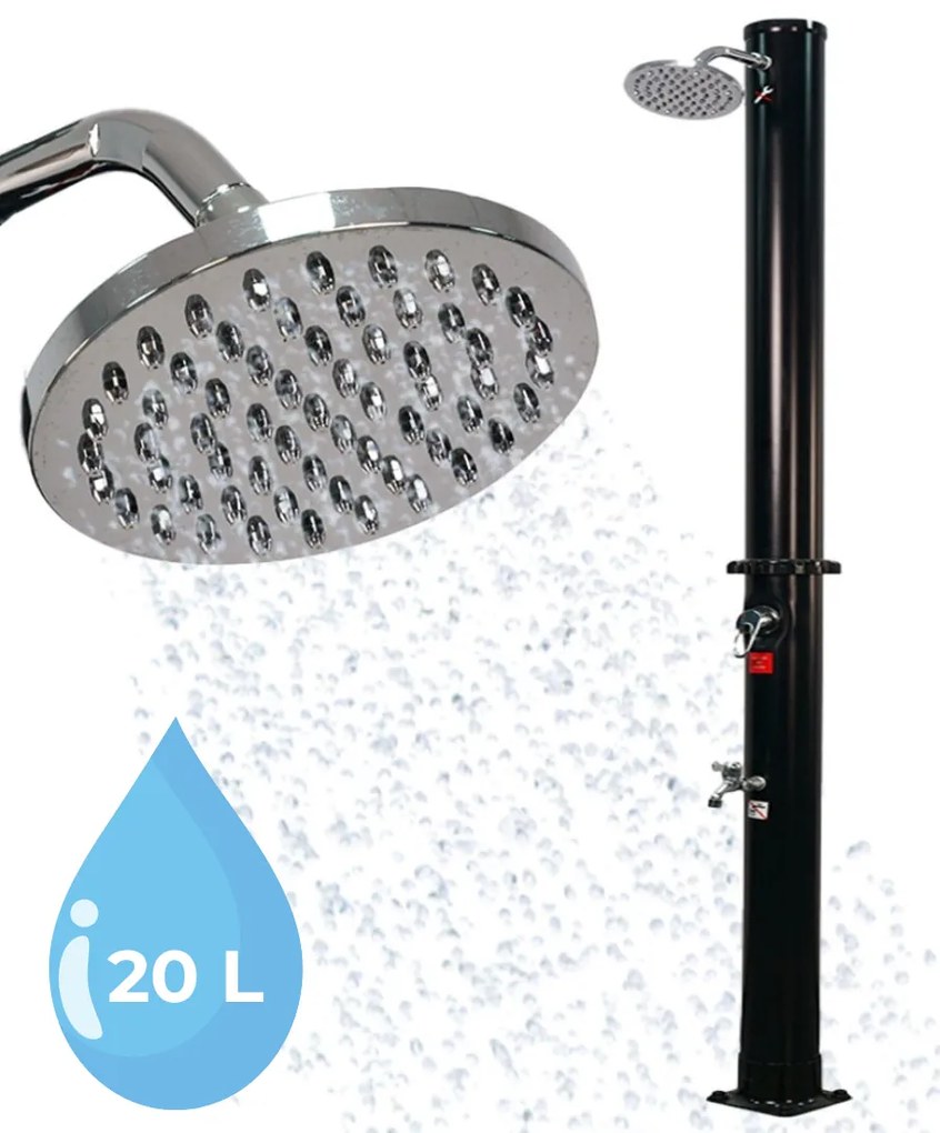 Prysznic solarny DELFINA, 20l, czarna Jurhan