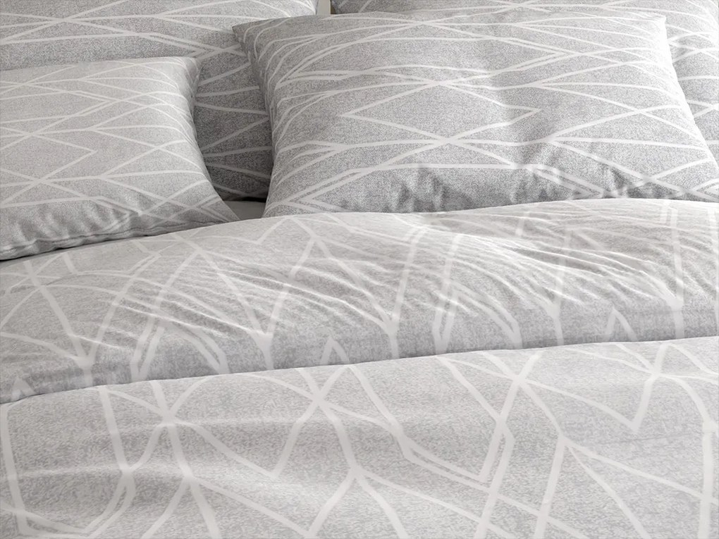 PrzytulneMieszkanie.pl PrzytulneMieszkanie.pl Pościel z bawełny Renforcé GRAY STRIPES szare Rozmiar pościeli: 70 x 90 cm | 140 x 200 cm