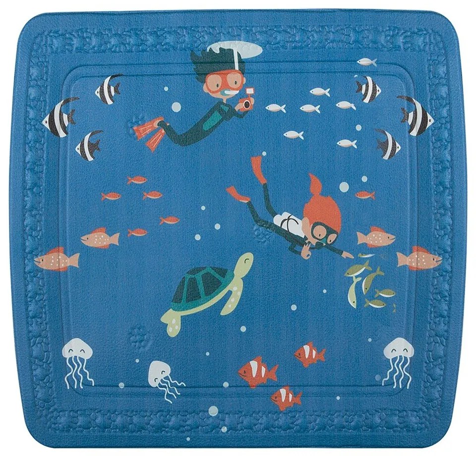 Dziecięca mata antypoślizgowa pod prysznic 55x55 cm Scuba Diver – Spirella