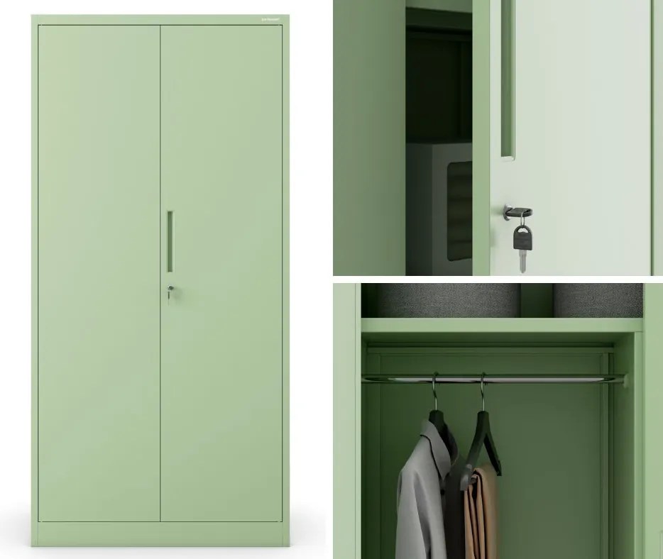 Socjalna szafa ubraniowa Dawid Fresh Style 90x45x185 cm pastelowy zielony
