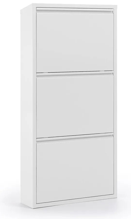 Biała metalowa uchylna szafka na buty 50x103x15 cm Ode – Kave Home