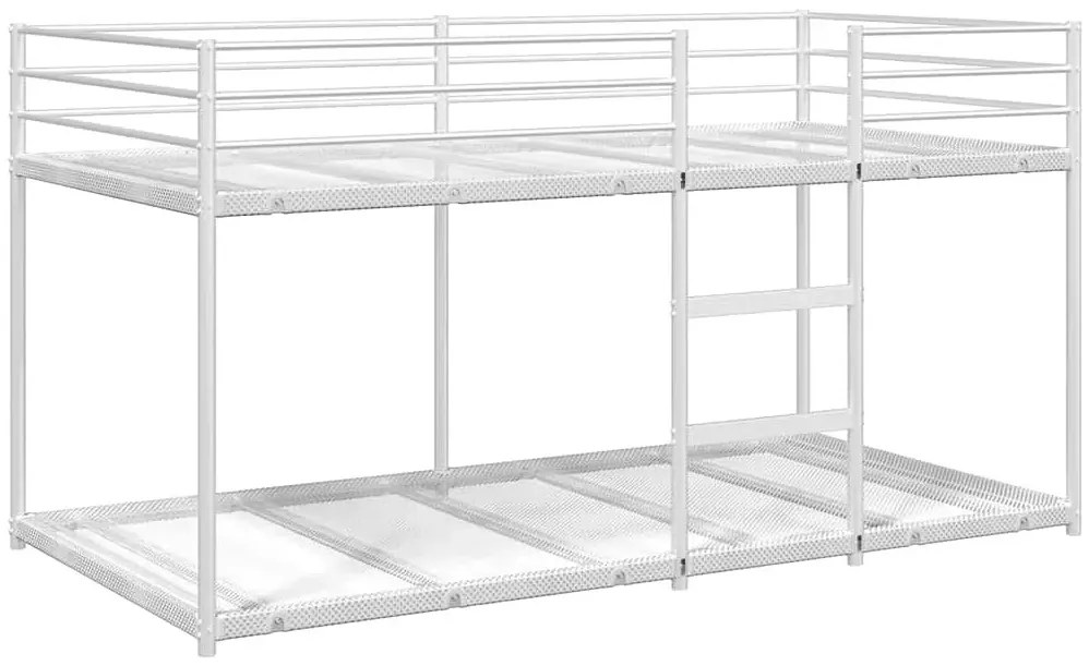 Białe minimalistyczne łóżko piętrowe 80 x 200 cm R6-N22