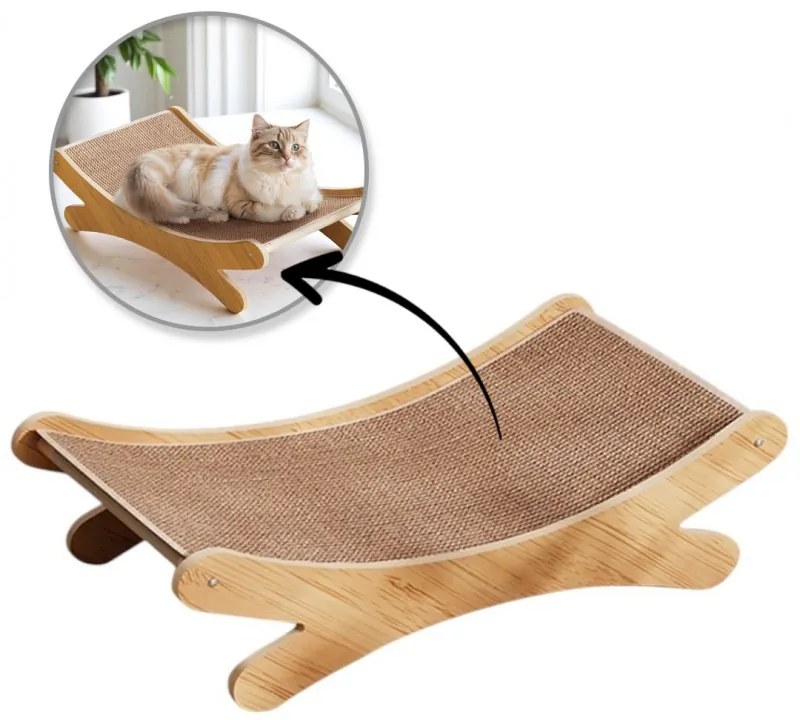 Drapak dla kota LUNICAT 49x30 cm, beżowy