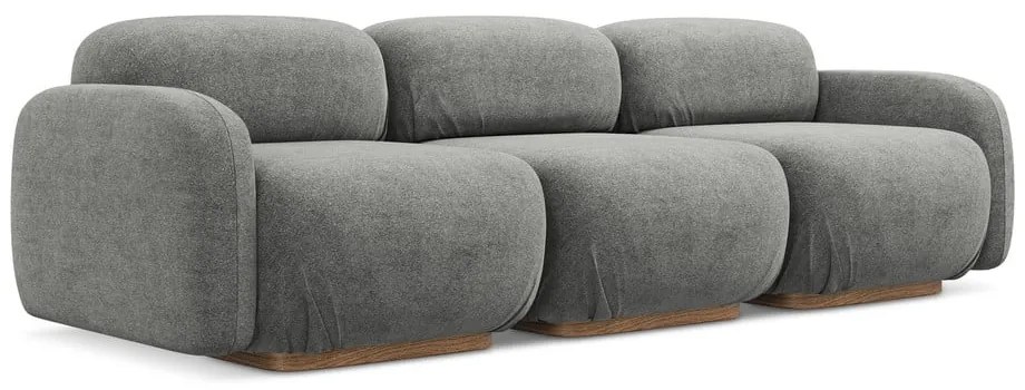 Szara sofa modułowa z materiału bouclé 270 cm Ailani – Makamii