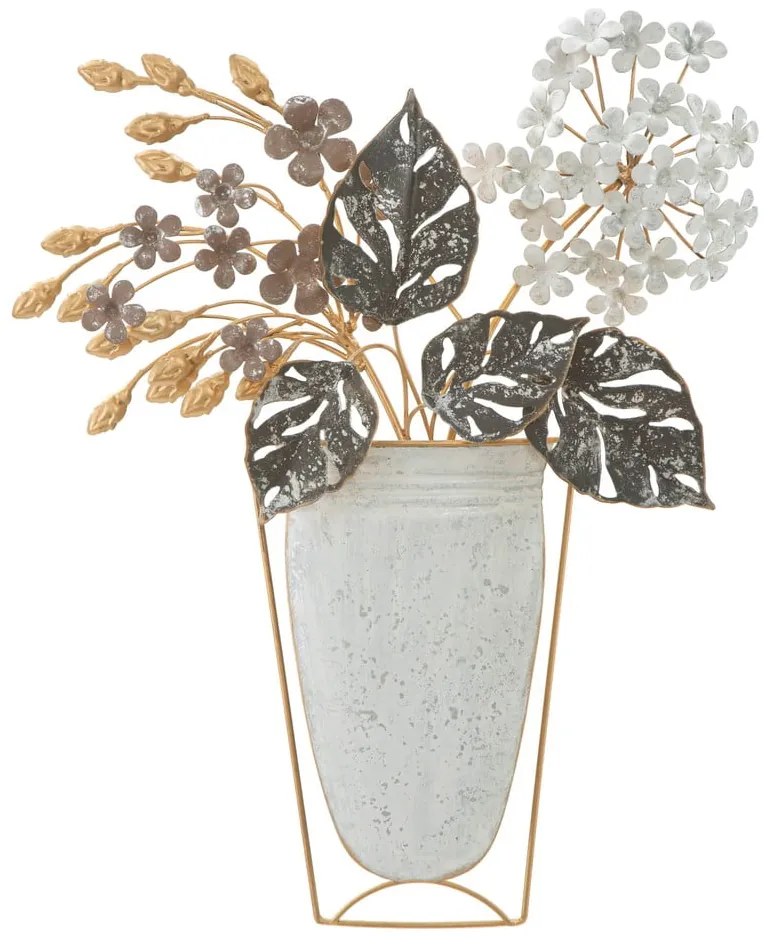 Metalowa dekoracja ścienna 45,5x53 cm Floral – Mauro Ferretti