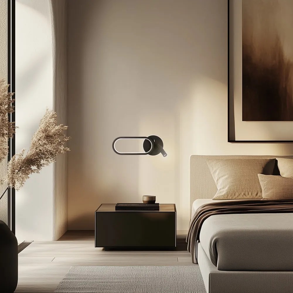 Czarny kinkiet LED Monet – Candellux Lighting