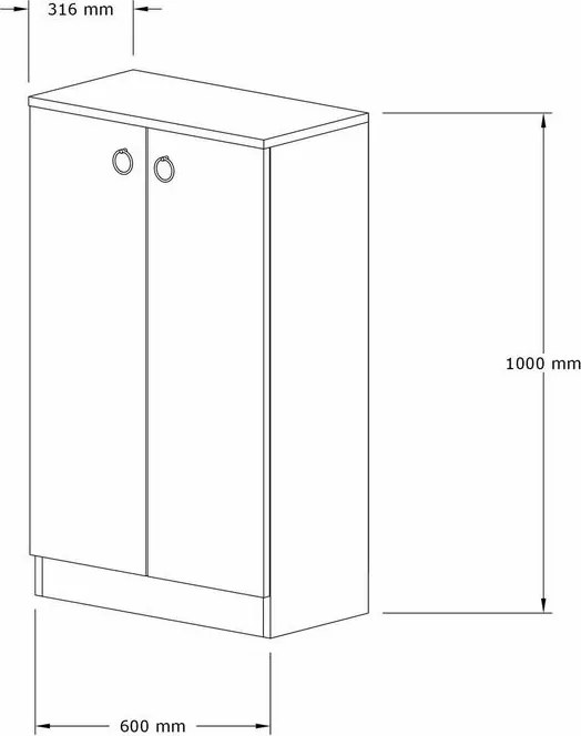 Szafka na buty Defne Sapphire Oak