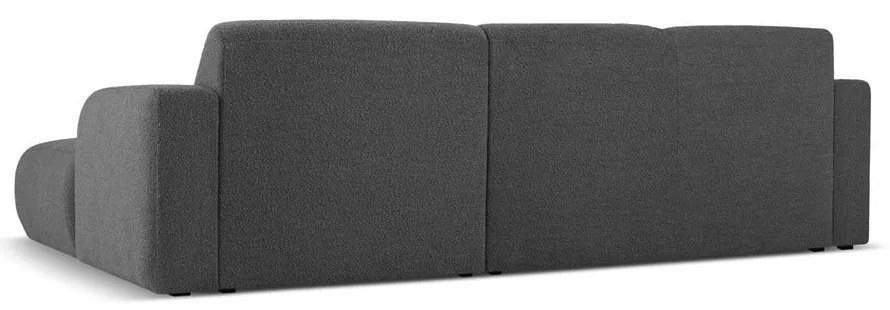 Ciemnoszary narożnik z materiału bouclé (prawostronny) Molino – Micadoni Home