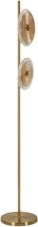 Lampa stojąca w kolorze złota ze szklanym kloszem (wysokość 170 cm) Venice – Mauro Ferretti