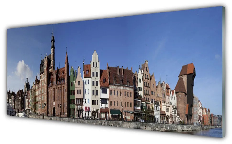 Obraz na Szkle Miasto Domy
