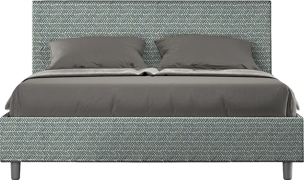 Łóżko bez stelaża tapicerowane 160x190 tkaniny Aragona 7 Błękitny Adele