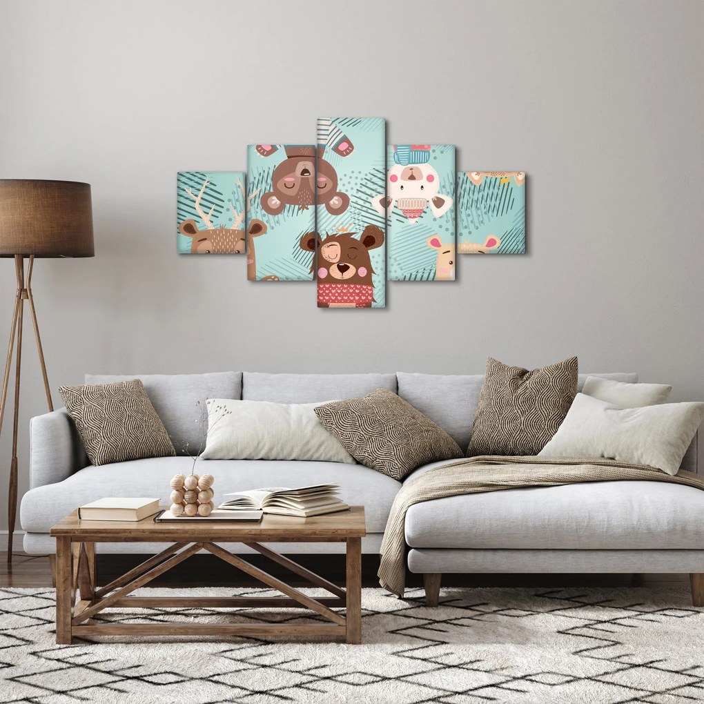 Obraz - Wesołe niedźwiadki (125x70 cm)
