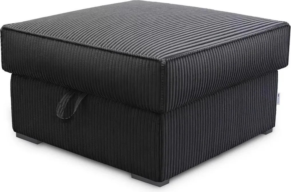 Pufa SMART COSARO XL z miejscem do przechowywania 71x71 cm, czarna