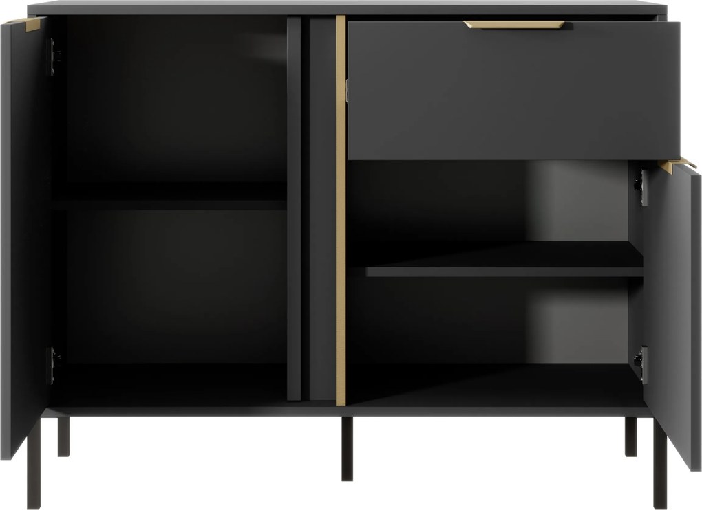 Komoda LORENZO 103 cm do Salonu Sypialni z Szufladą Antracyt