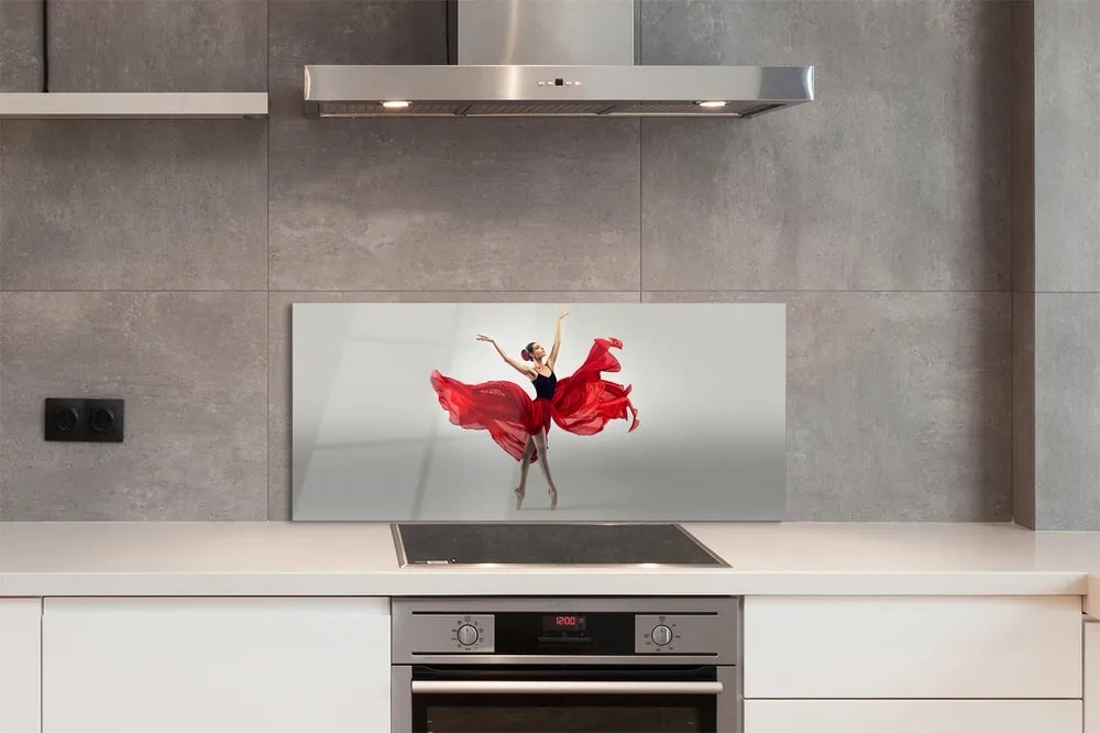 Szkło do Kuchni na Ścianę Portret Kobiety Baletnicy