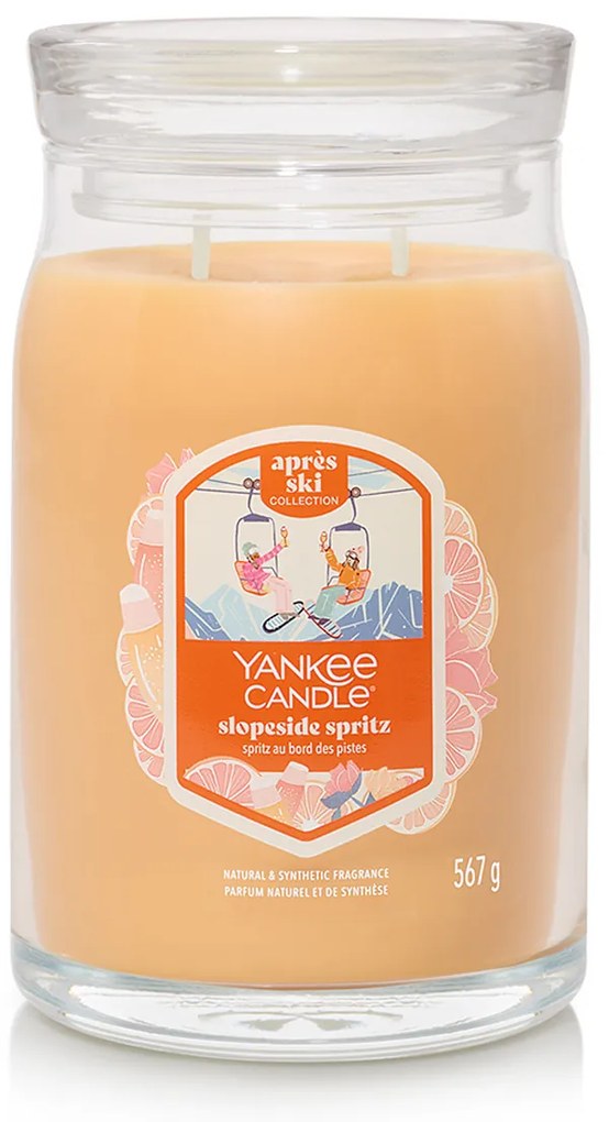 Yankee Candle Świeca zapachowa duża Signature Slopeside Spritz, 567 g, L
