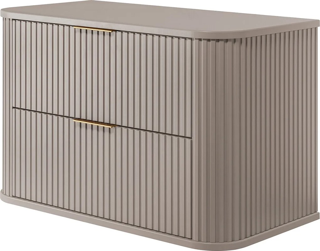 Szafka łazienkowa kaszmirowa ze złotym uchwytem, ​​80,4 x 51,7 x 41,5 cm