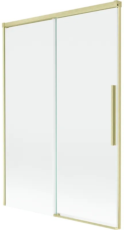 Mexen Rox parawan nawannowy 2-skrzydłowy rozsuwany 120 x 150 cm, transparent, złoty szczotkowany - 8C9-120-001-55-00
