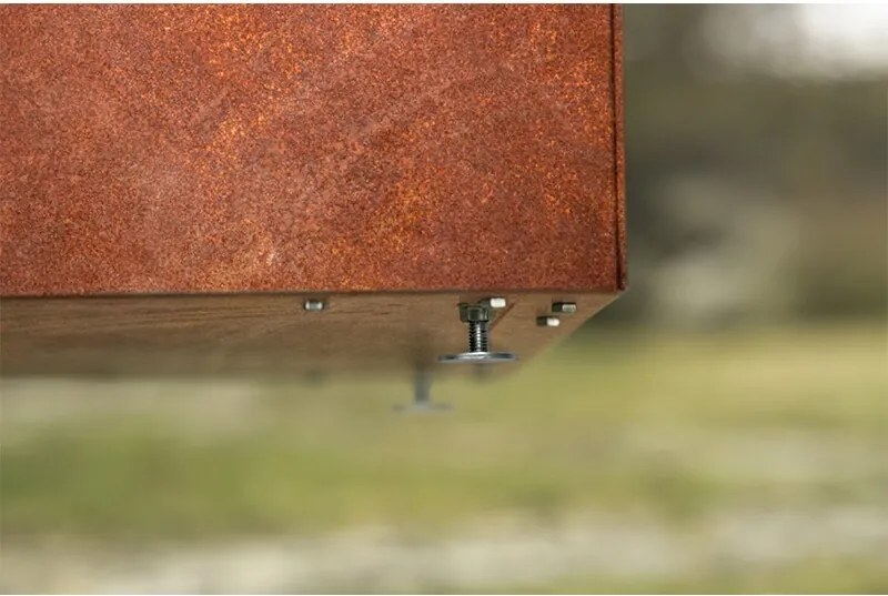 Line Donica ogrodowa 40 x 90 x 30 cm, corten CORGARDEN 1005