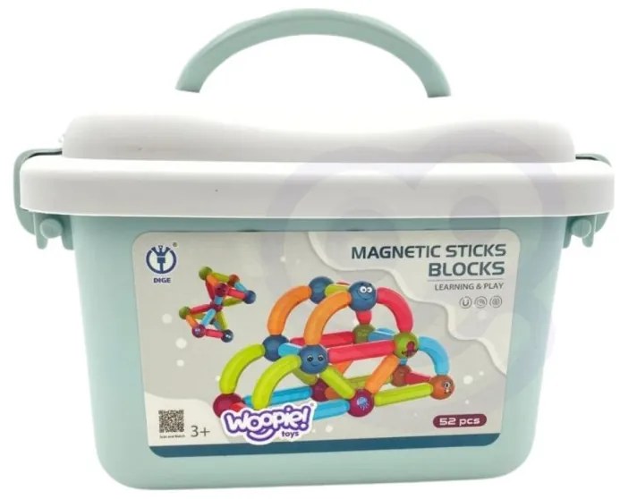 Woopie magnetyczne klocki konstrukcyjne edukacyjne 52 el.