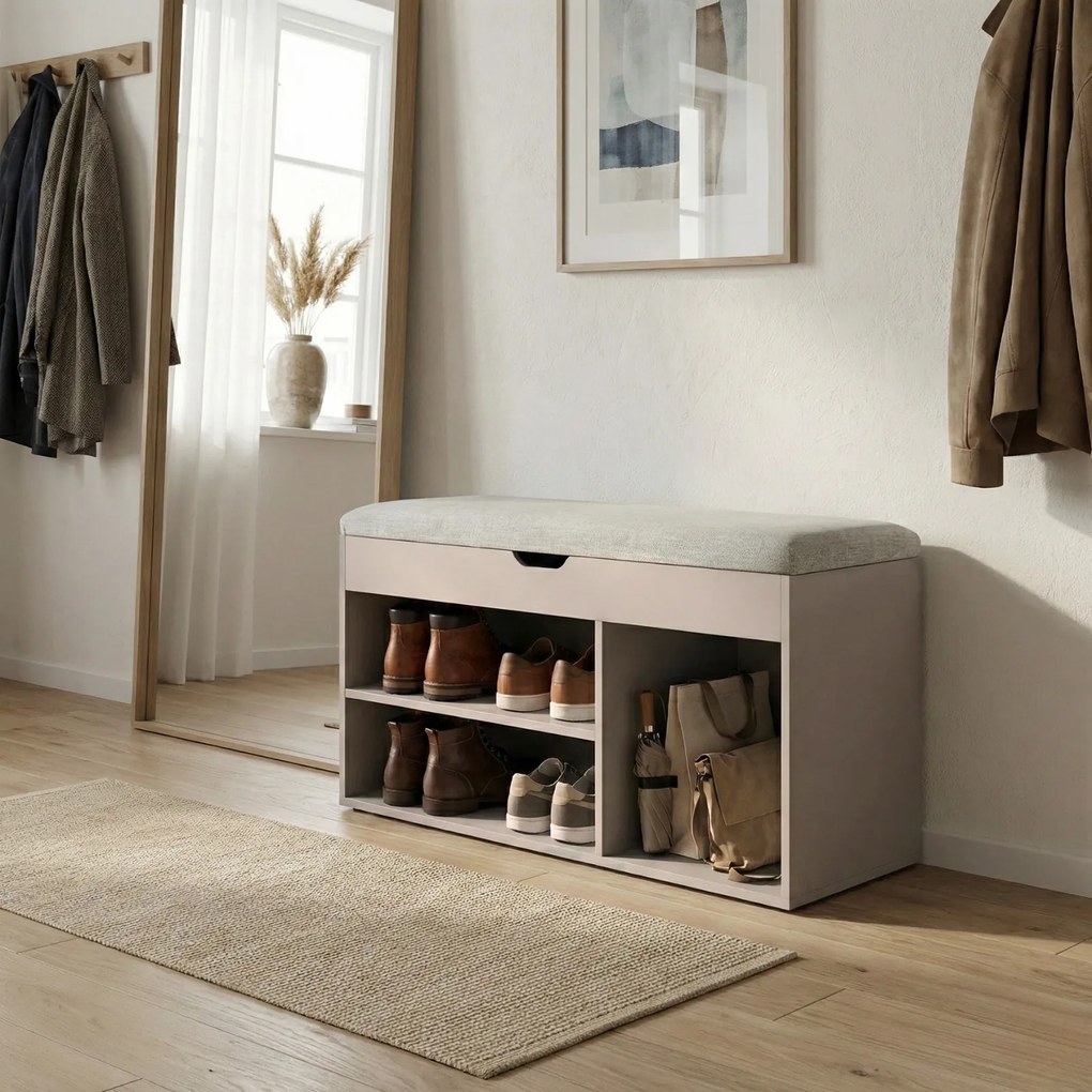 Szafka na buty z siedziskiem TRIA, 80 x 43 x 30 cm