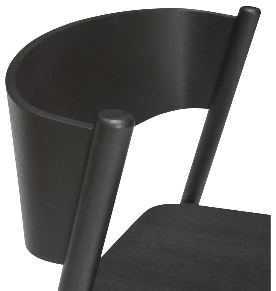 Czarny hoker w dekorze dębu (wysokość siedziska 75 cm) Oblique – Hübsch