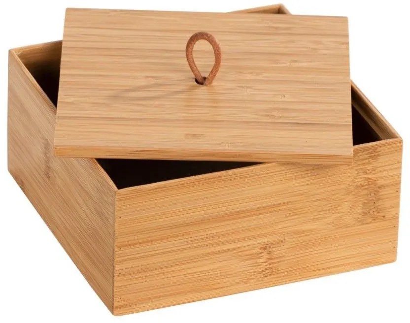 Organizer łazienkowy TERRA, bambus, 15 x 15 cm, WENKO